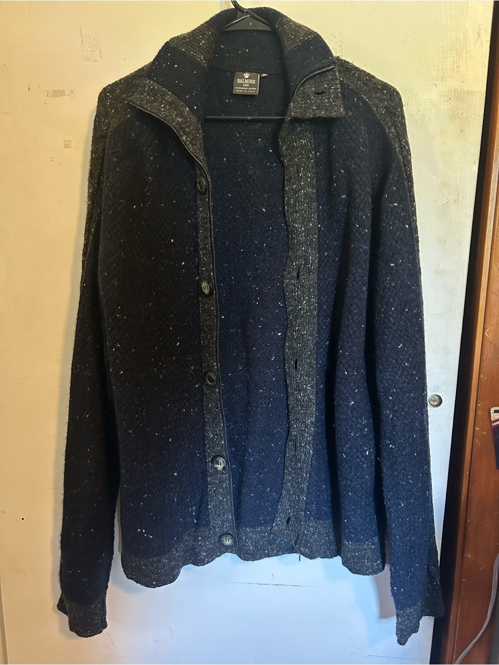 Vintage Dalmine Zip up Grandpa Sweater